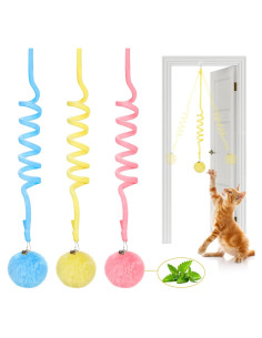 Juguetes colgantes para gatos Potaroma 3 piezas con catnip