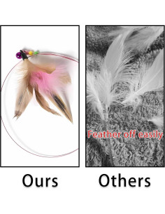 Juguetes Interactivos para Gatos Qiifaiikooii - 2 PCS de Pluma 2