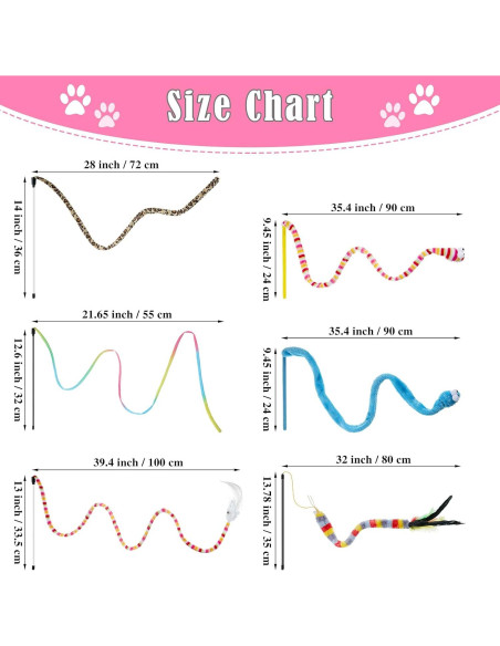6 Juguetes Interactivos para Gatos Varitas con Pluma y Campana