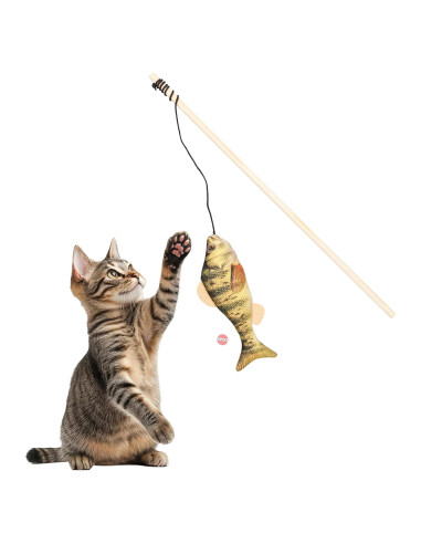 Juguete Interactivo para Gatos SPOT con Pez Realista y Hierba Gatera