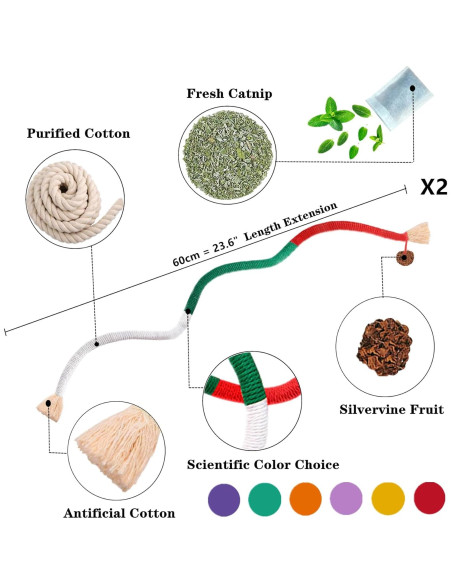 Juguete para Gatos GREMBEB 12PCS Hierba Gatera Interactiva