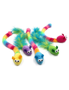 Paquete de 5 Juguetes Interactivos Jumpaws para Gatos con Hierba Gatera