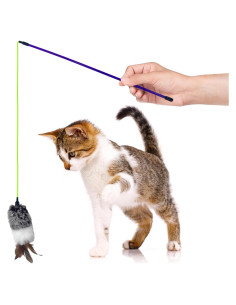Varita Juguete Interactiva para Gatos Huihzou 40.64 cm Plumas