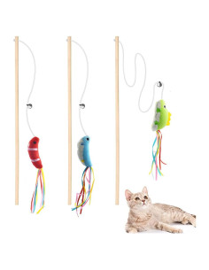 Varitas Interactivas para Gatos IUHKBH - 3 PCS con Catnip