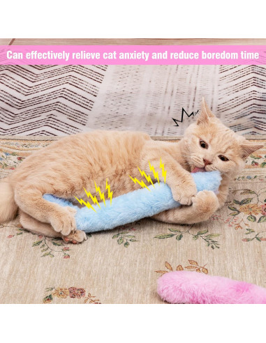 Juguetes para Gatos Kicker MEWTOGO 6 Piezas 30 cm Peluche