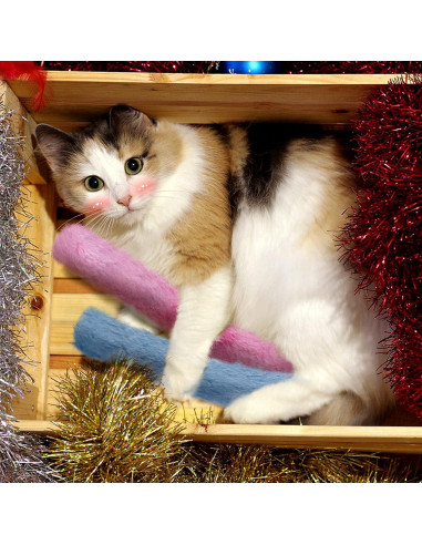 Juguetes para Gatos Kicker MEWTOGO 6 Piezas 30 cm Peluche