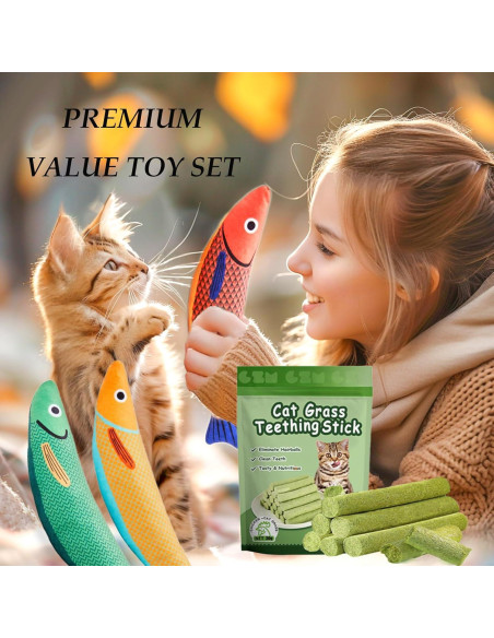 Juguetes para Gatos GREMBEB 9 Piezas Catnip Interactivos