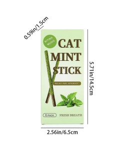 Palos de Menta para Gatos HZ-M - 6 Piezas Naturales 2