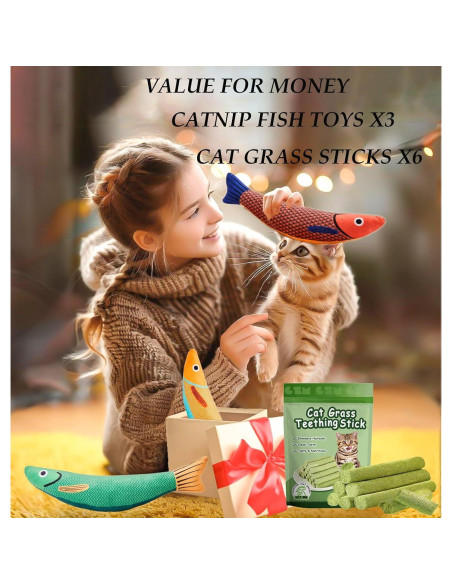 Juguetes para Gatos GREMBEB 9 Piezas Catnip Interactivos