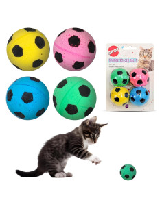 Esponjas Pelotas de Fútbol SPOT para Gatos - Paquete de 4