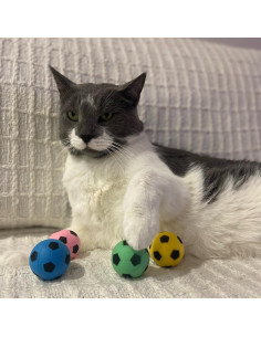 Esponjas Pelotas de Fútbol SPOT para Gatos - Paquete de 4 2