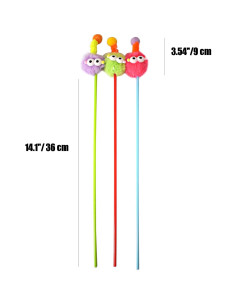 Varitas para Gatos IUHKBH 3 PCS Juguetes Interactivos 35.8 cm 2