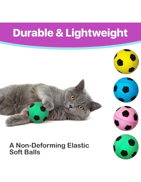 Esponjas Pelotas de Fútbol SPOT para Gatos - Paquete de 4