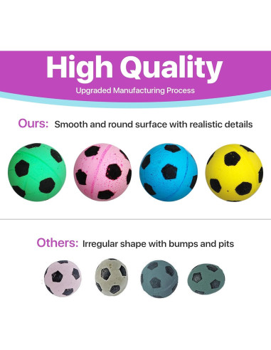 Esponjas Pelotas de Fútbol SPOT para Gatos - Paquete de 4