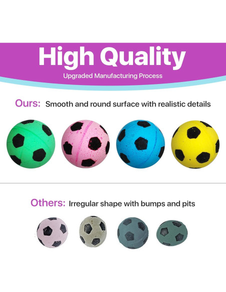 Esponjas Pelotas de Fútbol SPOT para Gatos - Paquete de 4