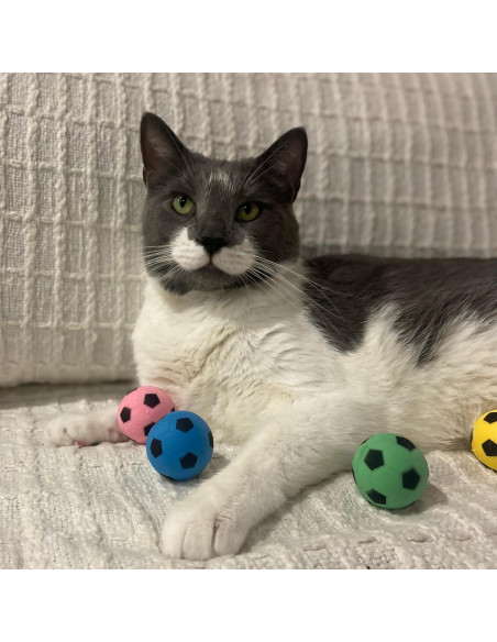 Esponjas Pelotas de Fútbol SPOT para Gatos - Paquete de 4