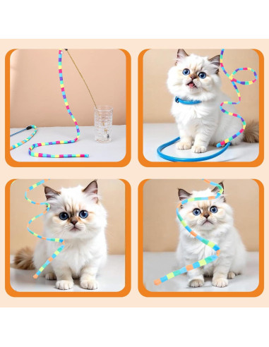 2 Varitas de Juguete para Gatos KFHENSOMR Arcoíris 39 cm