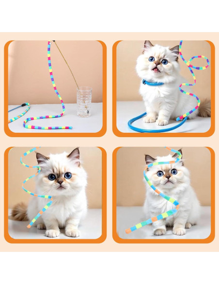 2 Varitas de Juguete para Gatos KFHENSOMR Arcoíris 39 cm 2 Varitas de Juguete para Gatos KFHENSOMR Arcoíris 39 cm