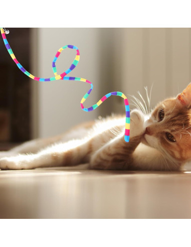 2 Varitas de Juguete para Gatos KFHENSOMR Arcoíris 39 cm
