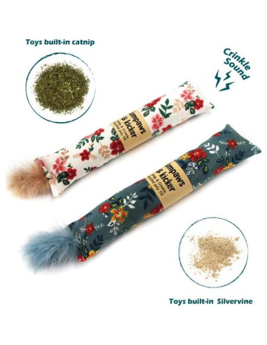 Paquete de 2 Juguetes Interactivos para Gato Jumpaws Floral