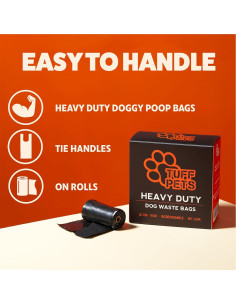 Bolsas de Poop para Perros Tuff Pets - 160 Unidades Extra Gruesas 2