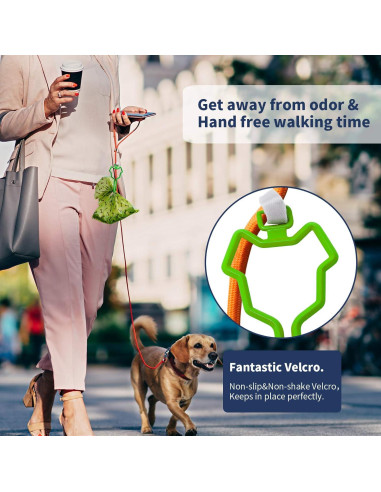 Soporte para Bolsas de Excremento de Perro Dalzom - 2 Pcs Negro