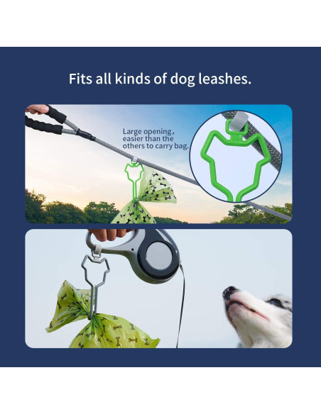 Soporte para Bolsas de Excremento de Perro Dalzom - 2 Pcs Negro Soporte para Bolsas de Excremento de Perro Dalzom - 2 Pcs Negro