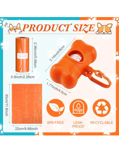 Paquete de 20 dispensadores de bolsas de desechos para perros Sabary 2