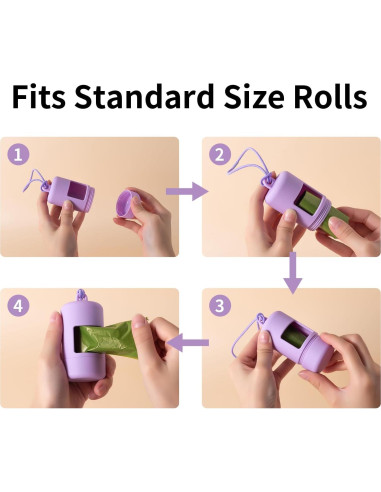 Dispensador de bolsas de excremento para perros SLSON - 2 unidades