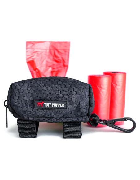 Soporte para bolsas de excremento Tuff Pupper - Negro, ligero y resistente