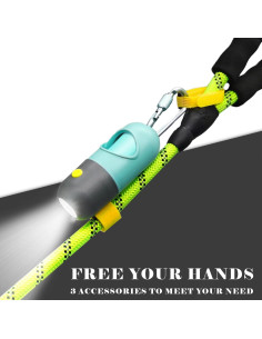 Dispensador de bolsas para excremento de perro YUCHIYA con linterna LED 2