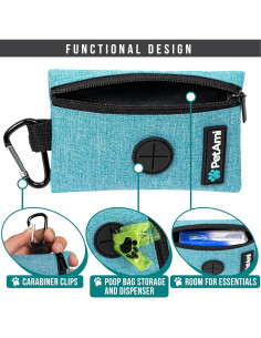 Dispensador de bolsas de excremento para perros PetAmi azul 2