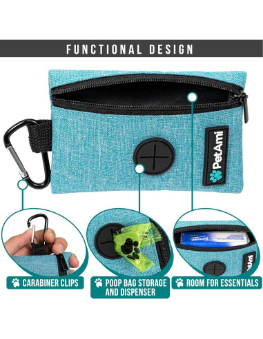 Dispensador de bolsas de excremento para perros PetAmi azul