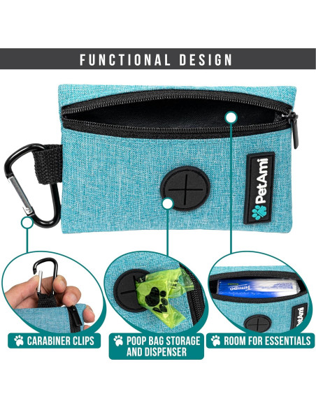 Dispensador de bolsas de excremento para perros PetAmi azul