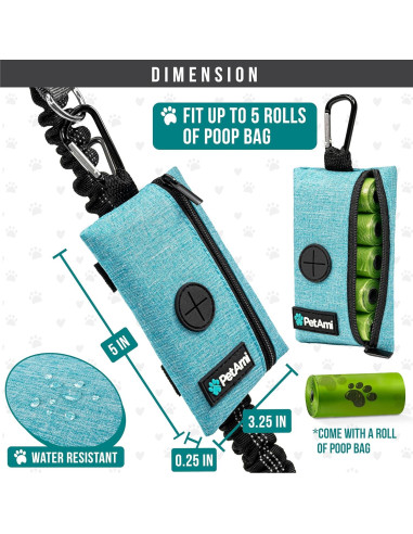 Dispensador de bolsas de excremento para perros PetAmi azul