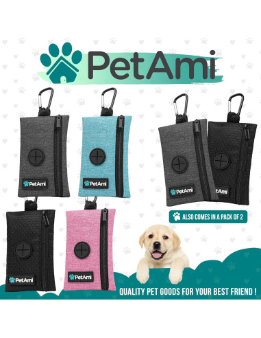 Dispensador de bolsas de excremento para perros PetAmi azul