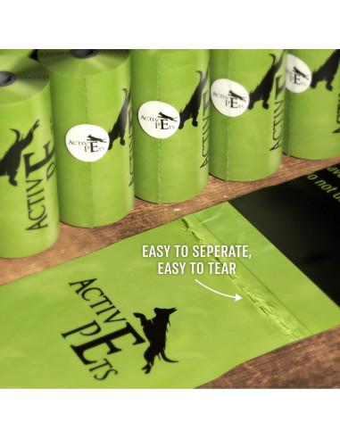Bolsas de Desechos para Perros Active Pets - 270 Unidades, Ecológicas y Aromatizadas
