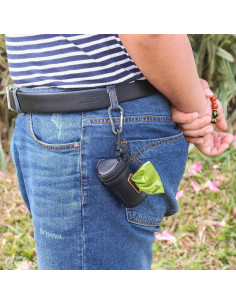 Dispensador de bolsas para excrementos de perro simpletome negro 2
