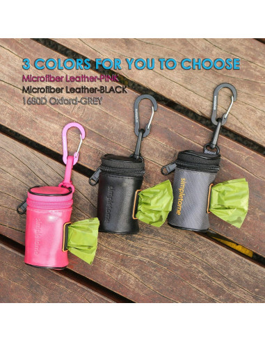Dispensador de bolsas para excrementos de perro simpletome negro
