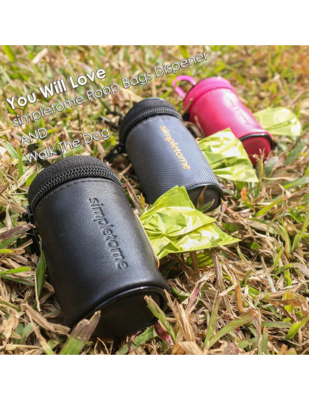 Dispensador de bolsas para excrementos de perro simpletome negro Dispensador de bolsas para excrementos de perro simpletome negro