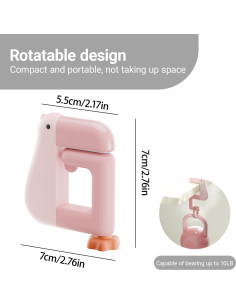 Gancho de Mesa Plegable Swicado HOK Antideslizante 3 Ganchos 2