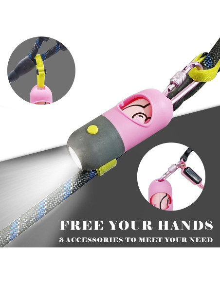 Dispensador de bolsas de caca para perro YUCHIYA con linterna LED