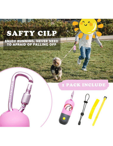 Dispensador de bolsas de caca para perro YUCHIYA con linterna LED