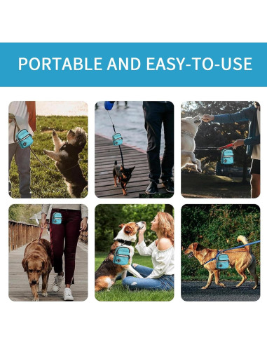 Dispensador de bolsas de excremento para perros YAFIYGI azul