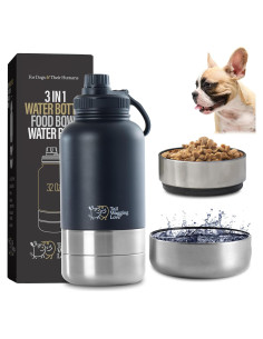 Botella de Agua Portátil 3-en-1 Tail Wagging Love 32oz