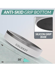 Tazón para Perros Coldest 21 oz Acero Inoxidable Antideslizante 2