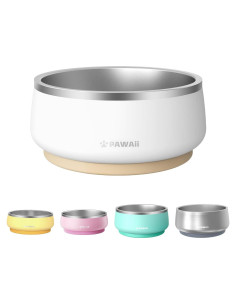 Tazón de Comida y Agua para Perros Pawaii 1.01L Acero Inoxidable