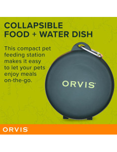 Comedero Plegable para Mascotas Orvis 2-en-1 Silicona 0.3L 2