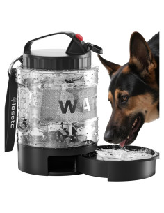 Botella de Agua para Perros Portátil Lesotc 2.28L Negra
