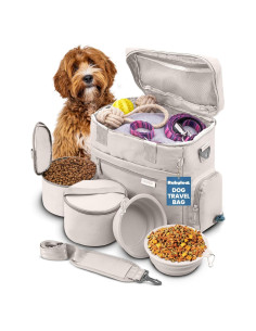 Bolsa de Viaje para Perros Rubyloo - Beige, 38x17.8x33cm